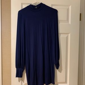 Navy long sleeve cocktail dress